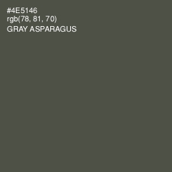 #4E5146 - Gray Asparagus Color Image